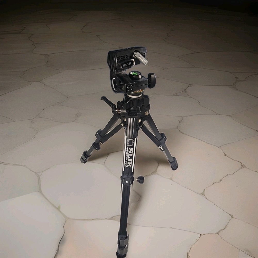 SLIK Universal U-212 Tripod w/ Pan Head PARTS Repair Broken Mount
